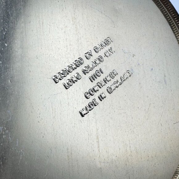 Vtg Daher Floral Tin Canister Lidded Container England Shabby Chic Rose Gold - Picture 8 of 9